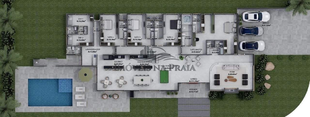 Foto 3 — Casa em Condomínio no Bosques de Atlântida.