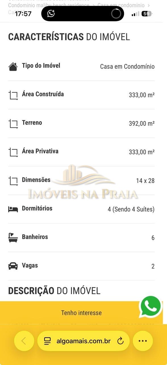 Foto 46 — Casa em Condomínio 4 dormitórios no bairro Malibu Beach Residence